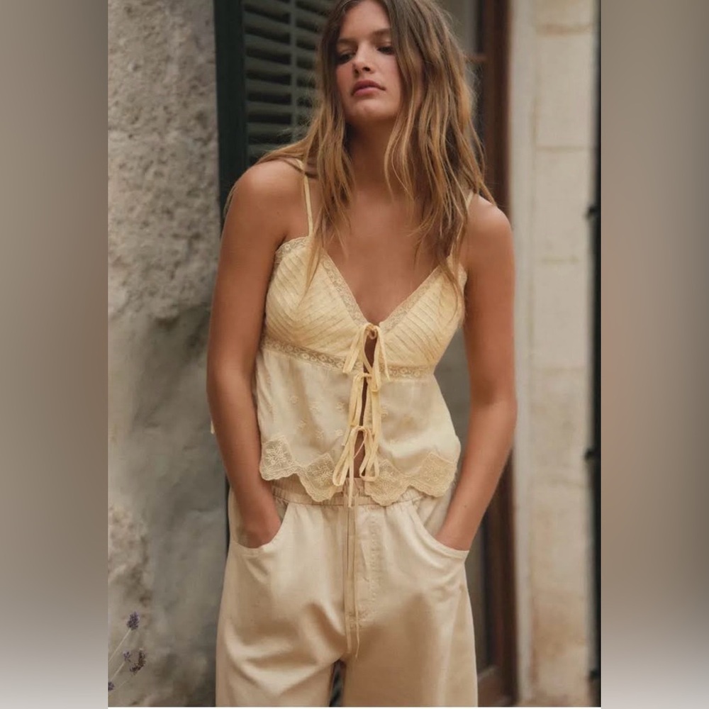 ZARA…. embroidered tank top